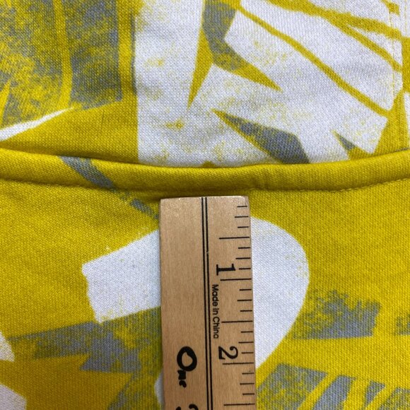 Nike Hoodie Mens 2XL Yellow White All Over Print Swoosh Pullover Sweatshirt - Picture 11 of 11